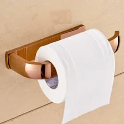 Rose Gold Double Towel Bars Bathroom Towel Ring Wall Mounted Bathroom Accessories Towel Rack Towel Ring Toilet Brush Soap Holder