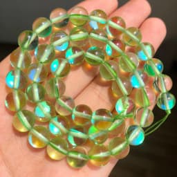 Matte Austria White Pink Crystal MoonStone Glitter Round Natural Loose Bead For Jewelry Making Diy Bracelet Necklace 6 8 10 mm