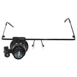 PHYHOO Glasses Type Wearing Monocle Magnifier 20X Magnifier with LED Light for Watch Repair Jewelry Identify Magnify