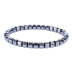 Weight Loss No Magnetic Therapy Bracelet For Men Women Geometric Black Hematite Stone Beads Stretch Health Care Bracelet Jewelry
