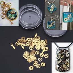 1 Box DIY Mixed Steampunk Watch Gear Cogs Watch Findings for Crafting Jewelry Making Mold Fillings Nail Art Accessory