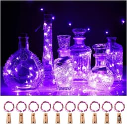 20 LED 10 Packs Wine Bottle Lights Copper Wire Fairy String Light Warm White Bottle Stopper Atmosphere Lamp for Xmas Holiday
