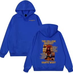Rapper Kanye West The College Dropout Bear Graphic Hoodies Summer New Style Clothing Hip Hop Oversized Streetwears Spring Wears