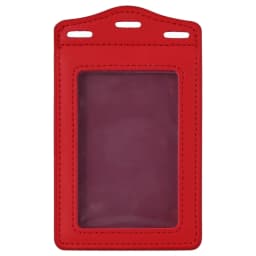 1Pc PU Leather Trifold Duty ID Card Holder Badge Holder for ID Name Card Business Name Tag Student ID Card