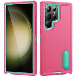 Hybrid 3 In 1 Military Grade Defender Case for Samsung Galaxy S26 Ultra/S23 FE/A56/A36/A15/A14/A13/A54/A53 Kickstand Body Cover