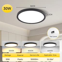 2.2Cm Ultra Thin Led Ceiling Light 220V 3 Colors Led Panel Light Indoor Bathroom Bedroom Home Decor Ceiling Lamp Chandelier