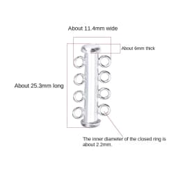 Bracelet necklace jewelry DIY accessories multi row 2 rows 3 rows 4 rows multi circle connecting buckle 925 silver button