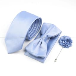 Hot Sale Bowtie Cufflink Brooch Tie Set Polyester Purple Blue Sage Green Necktie For Groom Suit Wedding Cravat Shirt Accessory