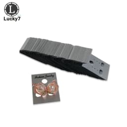 100Pcs Earring Ear Studs Organizer Holder Black Plastic Jewelry Display Rack Printed Earring Cards