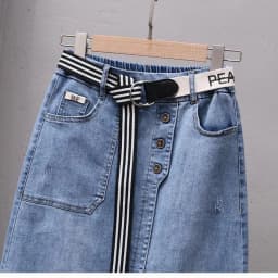 Spring Summer New Irregular Denim Skirt For Women Elastic High Waisted A-line Buttocks Wrapped Skirts For Women Casual Clothing