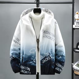 Camouflage Winter Cotton Jacket Thin Men's Wear Resistant Stainproof Warmth Youth Casual Long Sleeve Zipper Hooded Coat