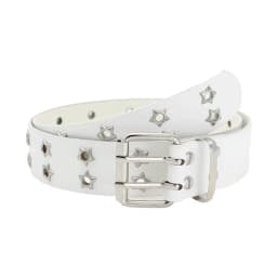 Star Eye Rivet Belt Hollowed-out Punk Belt For Man/women Hip-hop Double Pin Buckle Fashion Pu Leather Waistband Y2K Decoration