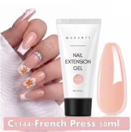 Makartt HEMA-Free Poly Nail Extension Gel 50ml, Hybrid Acrygel Builder Multi-Color, Long-Lasting French Manicure DIY Nail Art