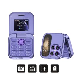 SERVO I17 Mini Dual SIM Card Flip Mobile Phone 2G GSM Magic Voice FM Radio Speed Dial Video Player Flashlight Foldable Cellphone