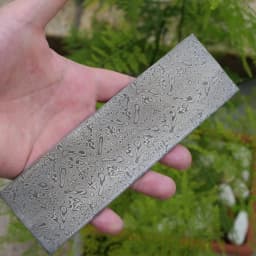 No-core Damascus Knife Blade Steel Plate Bar Knife Making Steel Billet Blanks HRC59, 13C26 VG10 Stainless Steel