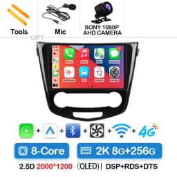 Android 15 Car Radio For Nissan Qashqai 2 J11 X-Trail T32 Rogue 2013-2021 QLED BT GPS DSP 4G LTE Autoradio Navigation 5G WIFI
