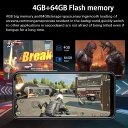 W&O X200 4G Global Version Smartphones Android 10 6.53'' 4GB RAM+64GB ROM Dual SIM 4800mAh 13MP Camera 128GB TF Mobile Phone