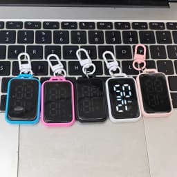 4/5 pcs Electronic Pocket Watch LED Keychain Nurse Pocket Watch Digital Watch for Student Backpacks Keys Pendant Timepiece