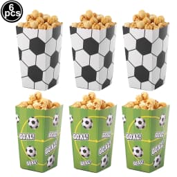 Soccer Popcorn Boxes Soccer Football Theme Party Decortion Birthday Party Favor Popcorn Treat Boxes Carnival Party Supplies
