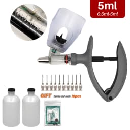 1ml/2ml /5ml Automatic Veterinary Continuous Syringe Animal Injection Adjustable Vaccine for livestock Pig Cattle Sheep