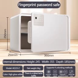All steel fingerprint password safe New safe small automatic door safe box 20/25cm anti-theft password key safe Jewelry safe