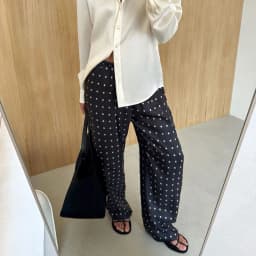 2026 Autumn and Winter New Loose and Comfortable Polka Dot Long Straight Pants Design Temperament Fashion Casual Commuting