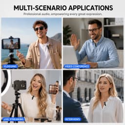 Wireless Lapel Microphone, Type-C Interface, Noise Reduction, Plug and Play, Suitable for Video Recording, Interviews, Live Stre