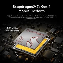 New POCO Pad M1 Global Version Tablets Snapdragon® 7s Gen 4 12000mAh Battery 12.1’’ 2.5K display 8MP camera 33W charging