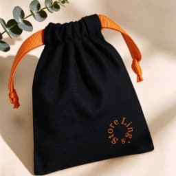 50pcs Custom Logo Cotton Drawstring Bag Personalized Jewelry Wedding Favor Gift Pouch for Fuse Beads Keychain Cosmetic Packaging