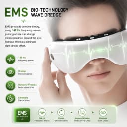 Wireless 3D Rechargeable Green Light Eye instrument Restore vision Eye Massager Child Myopia Treatment Massage eye glasses