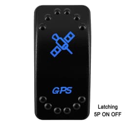 Waterproof Rocker Switch with Blue LED | 12V/24V Latching & Momentary (SPST/ DPDT) | for Marine, UTV, ATV, RZR, Automotive