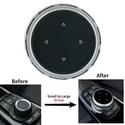 For BMW 1 2 3 4 5 6 7 Series X1 X5 X6 F20 F30 F10 F07 E60 E90 E70 IDrive Car Multimedia Big Knob Covers Button Trim Control