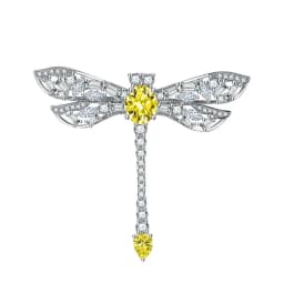 Large Size Luxury Crystal Dragonfly Brooch Colorful Rhinestone Insect Brooches Girls Cute Pins Personality Corsage Accessories