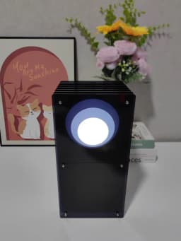 RGB 16 Colors DIY Lamp Desk Acrylic Moon Ambient Light Nordic Style Cordless Rechargeable Bedroom Lamp Indoor Decoration 30*15cm