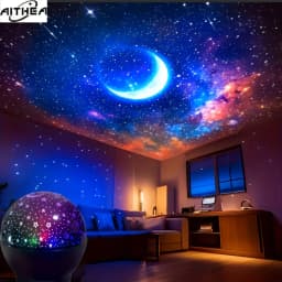 AITHEA LED Starry Sky Projector Light Galaxy Moon Ambient Lamp USB Plug for Kids Room Decor Christmas Birthday Present