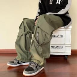 Laid-back Workwear Pants Casual Loose Style Women's Men's Spring Summer Fashion Popular Long Trousers High Waist Straight Leg