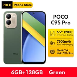 Newest POCO C95 Pro Smartphone Global Version 7500mAh Battery 45W Charging 6.9" 120Hz display 50MP Camera Helio G91-Ultra