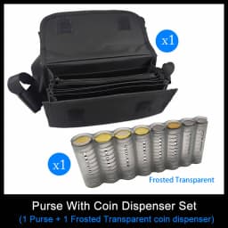 Multi Pocket Driver Waiter's Purse Waist Wallet 8 Slots Euro Coin Dispenser Coin Holder Sorter Collector Fanny Pack Cash Receipt
