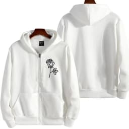 Fashionable Hot Selling Printed Unisex Solid Color Versatile Hoodie for Couples Trendy Casual Street Style Zipper Hoodie