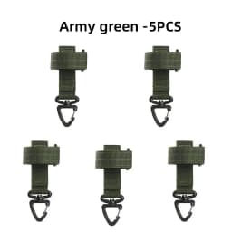 1/3/5pcs Outdoor Keychain Tactical Gear Clip Keeper Pouch Belt Keychain Webbing Gloves Rope Holder Military Molle Hook