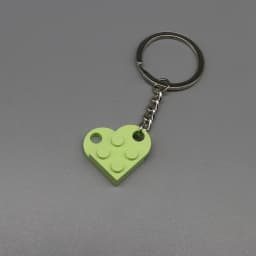 3176 DIY Heart Key Ring Necklace Toys for Children Coupling Plate 2x3 with Rounded End and Pin Hole MOC Building Block Brick