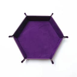 Hexagonal Flannel Dice Tray Foldable Storage Box PU Game Tray desktop Storage Box Jewelry Tray