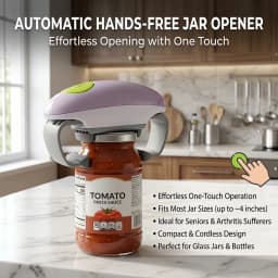 Electric Jar Opener Automatic Hands-Free Glass Lid Opener Kitchen Gadget for Arthritis and Weak Hands