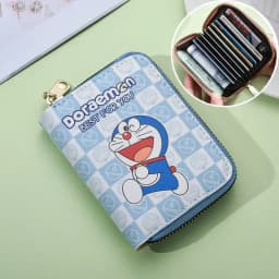 Doraemon Card Holder Cute Cartoon Coin Purse Cute Wallets for Women ID Holders Case Kawaii Girls Pouch Mini Purses for Women PU
