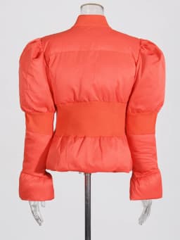TWOTWINSTYLE Solid Slimming Coats For Women Stand Collar Flare Sleeve Patchwork Zipper Minimalist Tunic Jackets Female Fashion