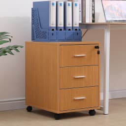 BonChoice 3 Drawers Mobile File Cabinets Pedestal Office Filing Cabinet with Rolling Casters