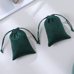 50Pcs Jewelry Flannel Drawstring Bag Velvet Suede Gift Packaging Pouch Ring Earring Bracelet Keychain Storage Pouch Candy Pocket