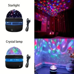 Magical USB LED Starry Sky Light Projector Night Lights Room Decoration Christmas Remote Control 7-Color Pattern LED Star Lamp