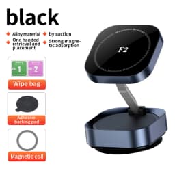 Magnetic Vacuum Suction Car Phone Holder 360° Rotating Electric Vacuum Cup Mount Universal for Car IPhone Navigation DJI Gopro