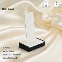 Right Grand High Quality Black Fiberboard Leather Display Stand for 14G 16G Threaded and Threadless Piercing Body Jewelry
